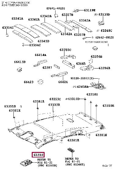 6331048390A0 Toyota Roof lining