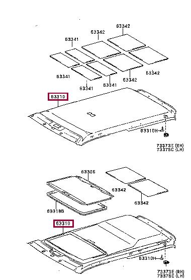 6331060470B0 Toyota Roof lining