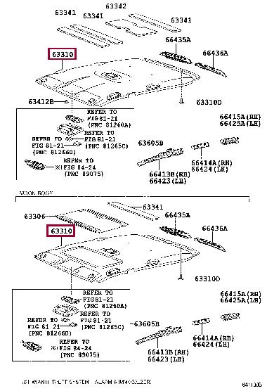6331060870A0 Toyota Roof lining