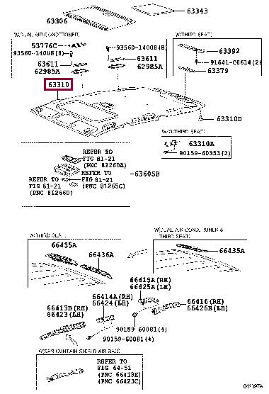 6331060C10B0 Toyota Roof lining