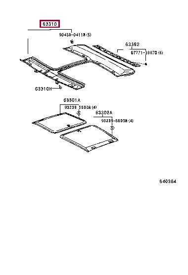 633111705001 Toyota Roof lining
