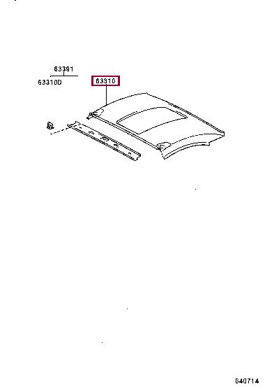 6331117070 Toyota Roof lining