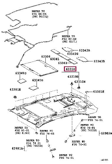 633115A400B1 Toyota Roof lining