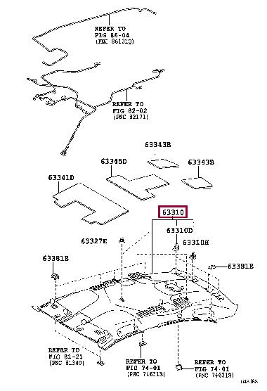 633115A840C2 Toyota Roof lining