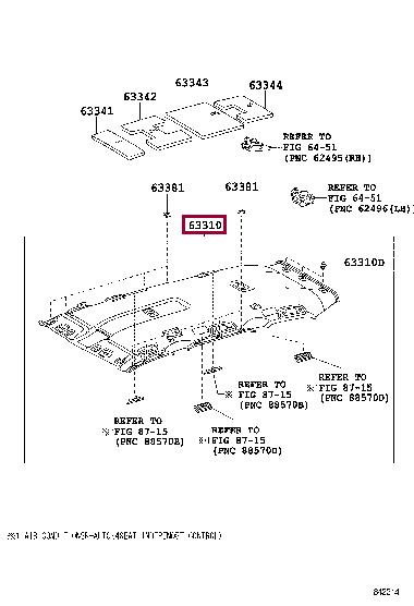 6331160500B0 Toyota Roof lining