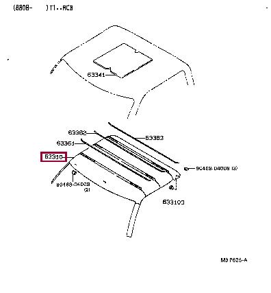 6331189124B0 Toyota Roof lining
