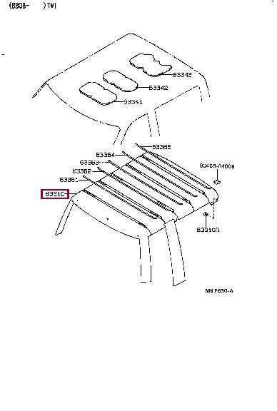 633118913103 Toyota Roof lining