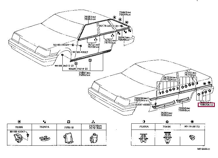 7565220081 Toyota Molding