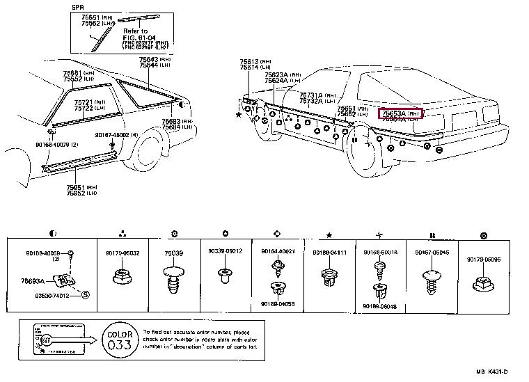 756531418002 Toyota Molding