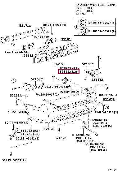 5256333030 Toyota Bracket bumper