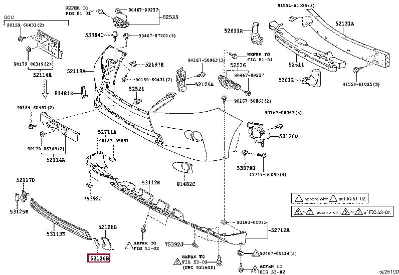5312648100 Toyota Molding