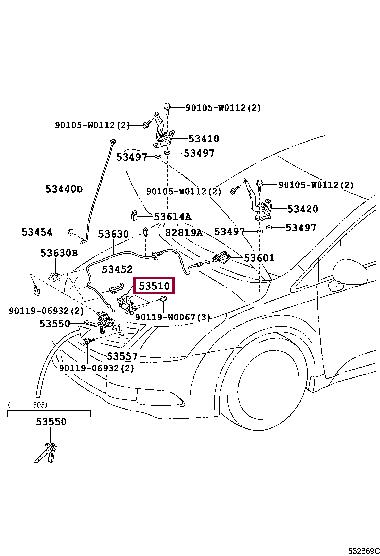 5351005091 Toyota Hood lock