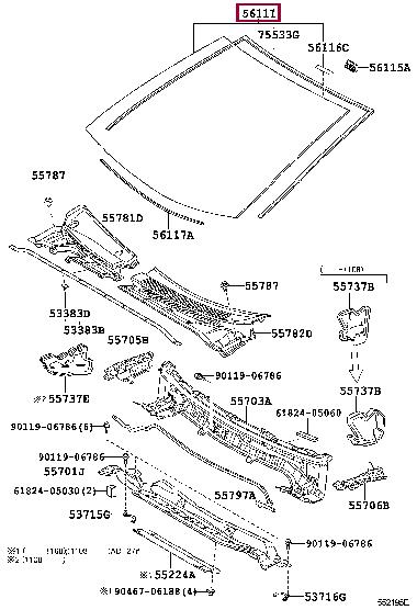 5610105410 Toyota WINDSCHUTZSCHEIBE