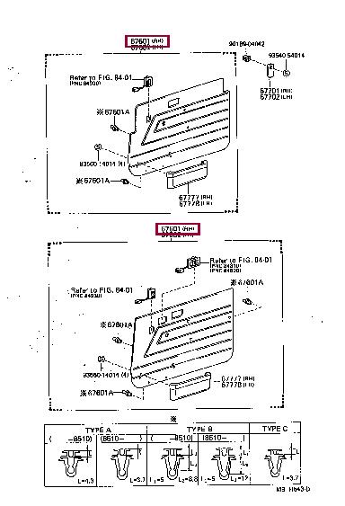 6761090K0003 Toyota Panel