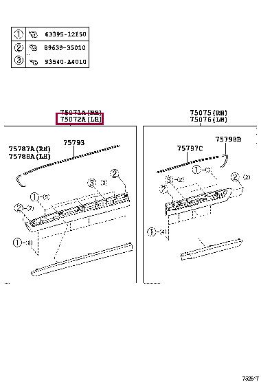 7507260090C1 Toyota Molding