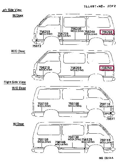 7565495J04 Toyota Molding