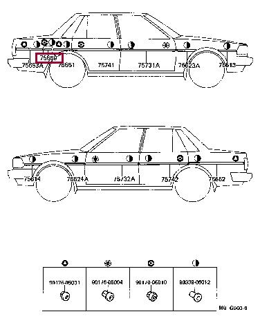 7565522010 Toyota Molding