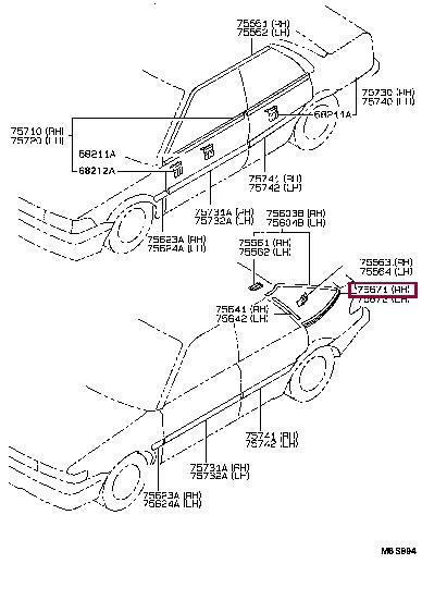 7567112140 Toyota Molding