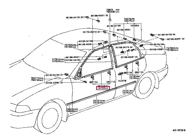 7572012520 Toyota Molding