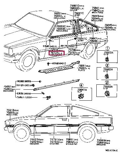 7572019075 Toyota Molding