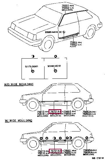7573110041 Toyota Molding