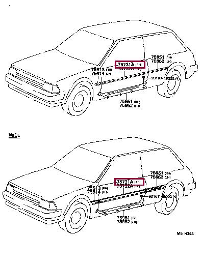 7573110230 Toyota Molding