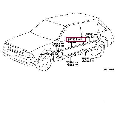 7573110260 Toyota Molding