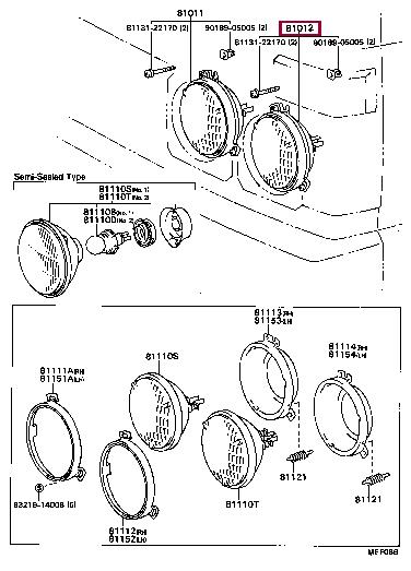 8101495411 Toyota Headlamp