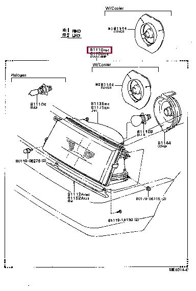 811101A152 Toyota Headlamp