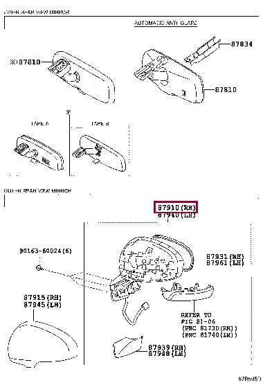 Toyota 87910-52B60 Auto part 8791052B60 8791052B60 Toyota Auto part