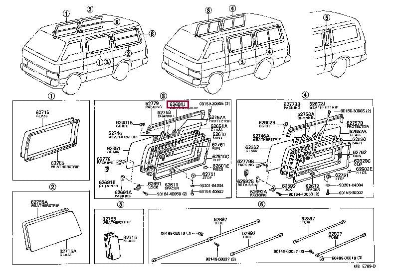 6225495J00 Toyota Weatherstrip