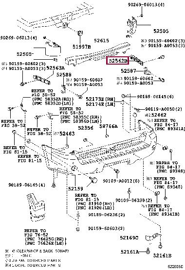 525620C010 Toyota Bumper mount