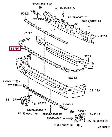 5271122070 Toyota Molding