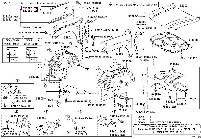 5338860020 Toyota Molding