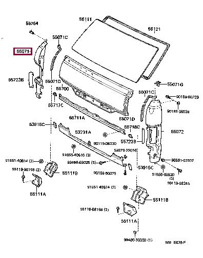 5380195J01 Toyota Panel