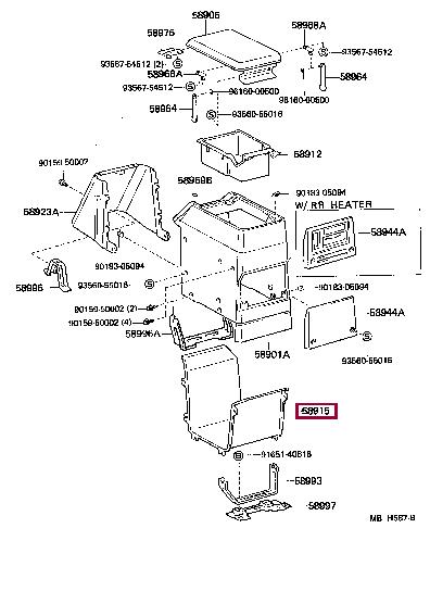 5891590K00 Toyota Panel