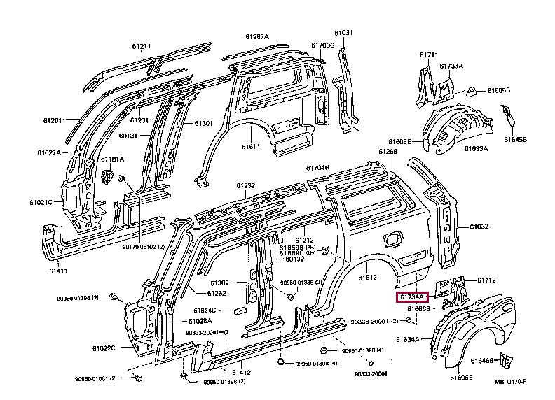 6173460010 Toyota Panel
