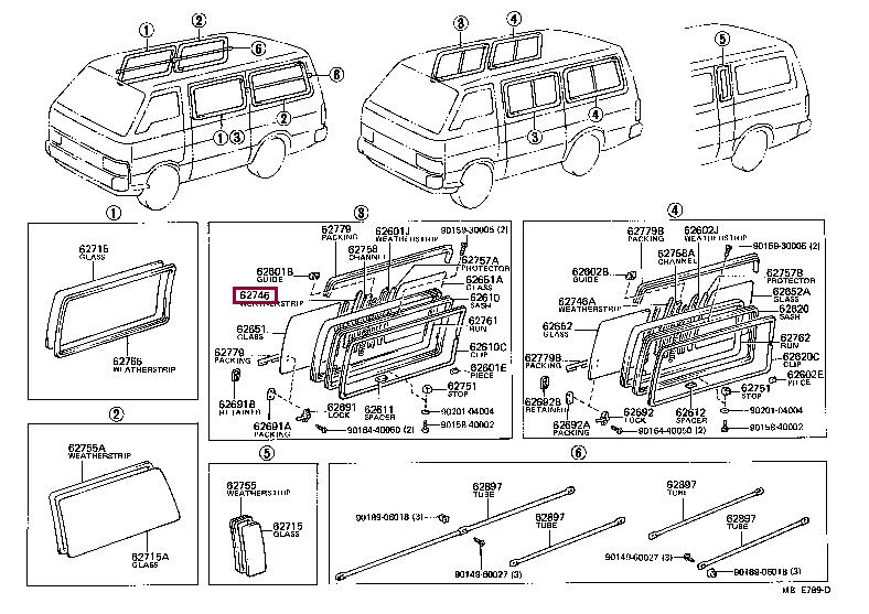 6234795J00 Toyota Weatherstrip