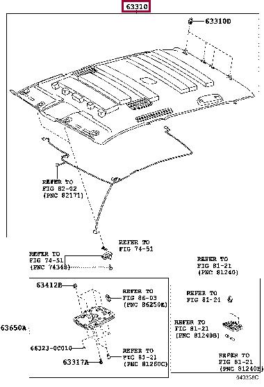 633100CT00B1 Toyota Roof lining