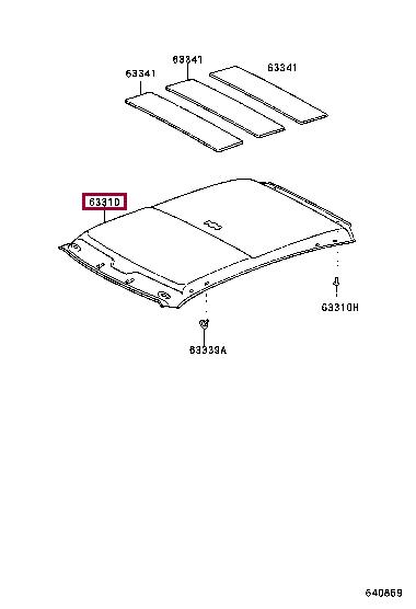 633100D180B0 Toyota Roof lining
