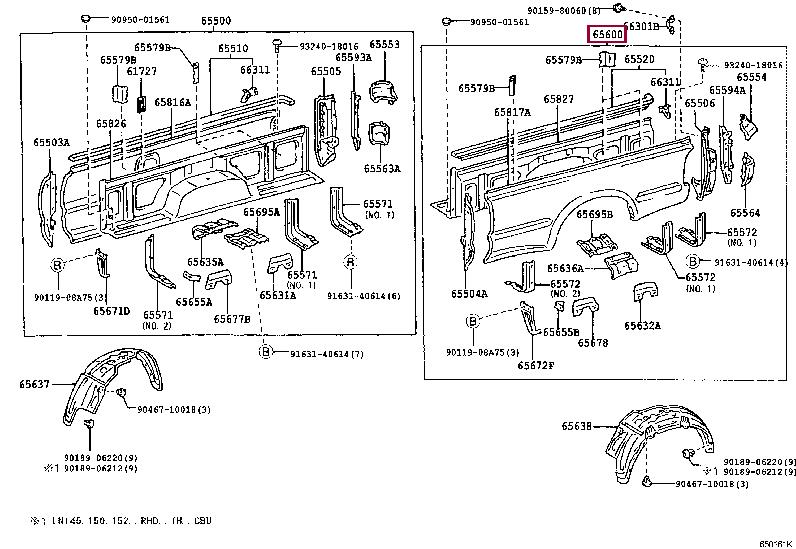 6560035710 Toyota Wing