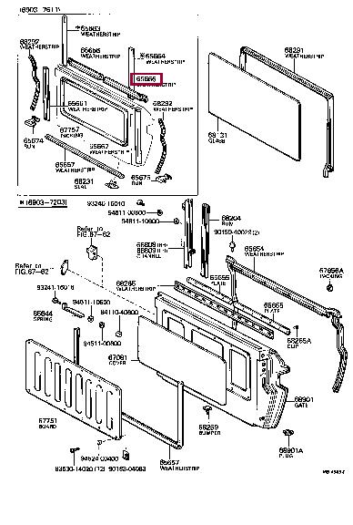 6566690352 Toyota Weatherstrip