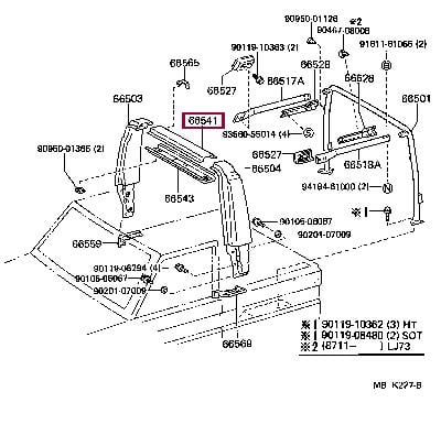 6654190K00 Toyota Panel