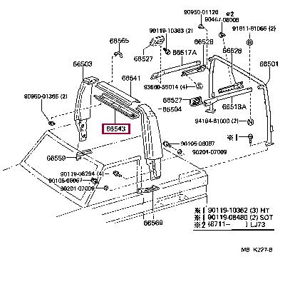 6654390K00 Toyota Panel