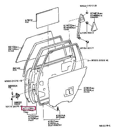 6711332020 Toyota Panel