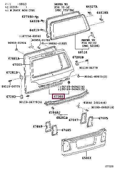 6738860030 Toyota Door trim