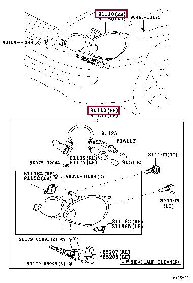 811103A530 Toyota Headlamp