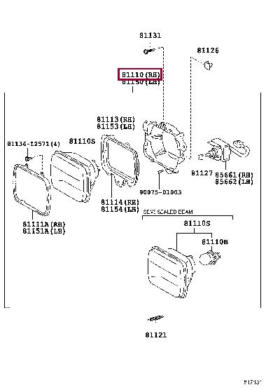 8111060600 Toyota Headlamp