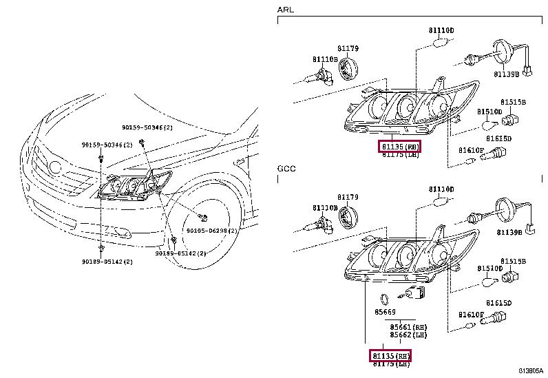 8113006731 Toyota Headlamp