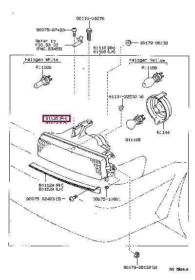 811301A720 Toyota Headlamp